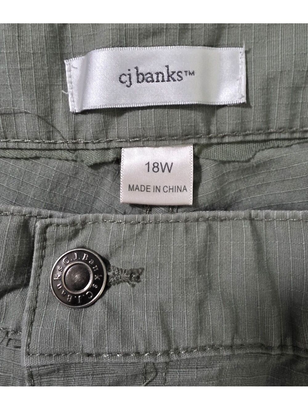 CJ Banks Women's Size 18W Olive Green Casual Skirt
